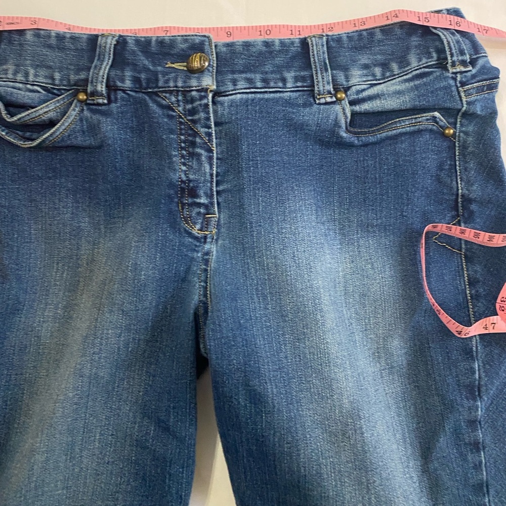 ARIAT Medium Blue Sandwashed Denim Whipstitch Equestrian Riding Breeches‎ 32R - Picture 6 of 10